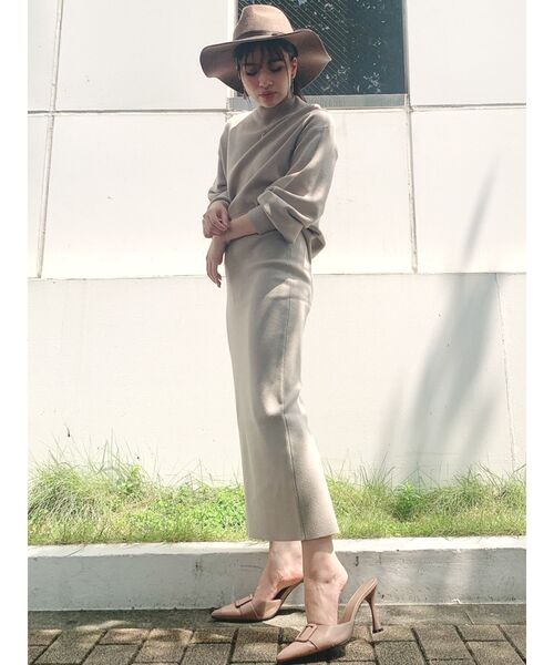 GYDA（ジェイダ）の「ボトルネックニットTOPS（ニット/セーター・レディース・ブラック/ベージュ/オレンジ/ブラウン・FREE）」の5枚目の写真