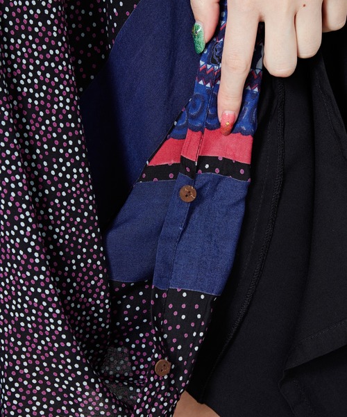 チャイハネ（チャイハネ）の「【チャイハネ】yul アフリカンダシキ柄サロペット＆キャミワンピース2WAY（サロペット/オーバーオール・レディース・ホワイト/ブラック/イエロー/グリーン・FREE）」の12枚目の写真