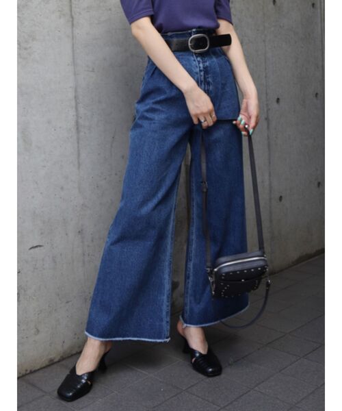 セール カットオフワイドハイウエストデニム デニムパンツ Emoda エモダ のファッション通販 Zozotown