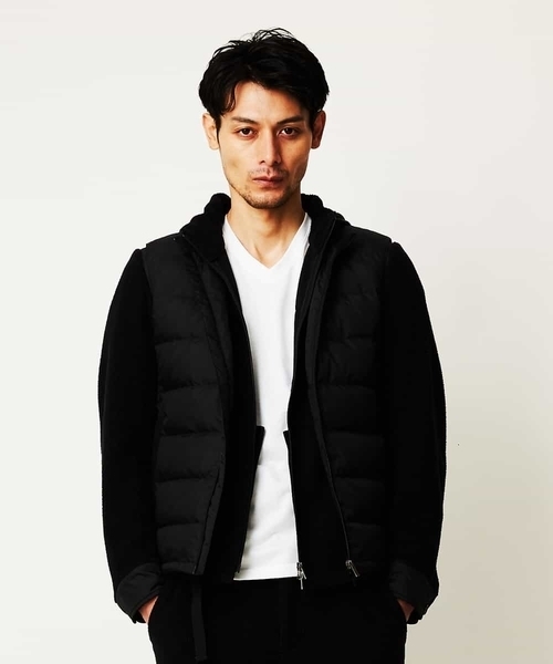 MICHEL KLEIN HOMME   （ミッシェルクランオム）の「ブルゾン（サーモライトボア）（その他アウター・メンズ・ブラック/グレー・46/48/51）」の2枚目の写真