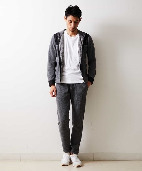 MICHEL KLEIN HOMME   （ミッシェルクランオム）の「ブルゾン（サーモライトボア）（その他アウター・メンズ・ブラック/グレー・46/48/51）」の4枚目の写真