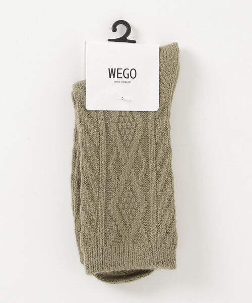 WEGO（ウィゴー）の「WEGO/ケーブルソックス（ソックス/靴下・レディース・ブルー/グレー/ブラック/パープル/ホワイト/ライトブラウン/ワイン/ブラウン系その他/グリーン系その他/マスタード・FREE）」の15枚目の写真