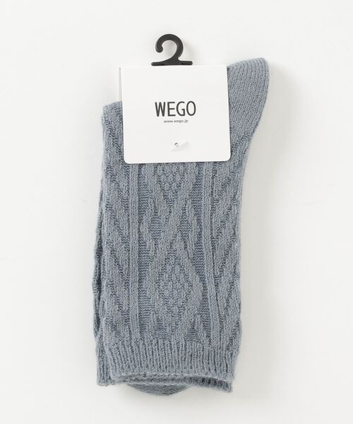 WEGO（ウィゴー）の「WEGO/ケーブルソックス（ソックス/靴下・レディース・ブルー/グレー/ブラック/パープル/ホワイト/ライトブラウン/ワイン/ブラウン系その他/グリーン系その他/マスタード・FREE）」の14枚目の写真