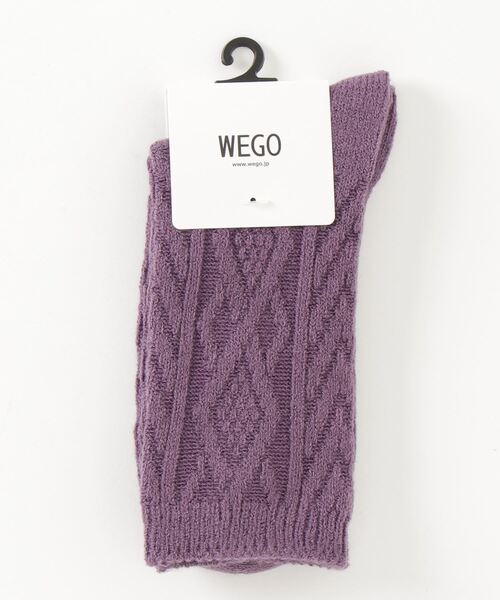 WEGO（ウィゴー）の「WEGO/ケーブルソックス（ソックス/靴下・レディース・ブルー/グレー/ブラック/パープル/ホワイト/ライトブラウン/ワイン/ブラウン系その他/グリーン系その他/マスタード・FREE）」の13枚目の写真