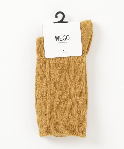 WEGO（ウィゴー）の「WEGO/ケーブルソックス（ソックス/靴下・レディース・ブルー/グレー/ブラック/パープル/ホワイト/ライトブラウン/ワイン/ブラウン系その他/グリーン系その他/マスタード・FREE）」の12枚目の写真