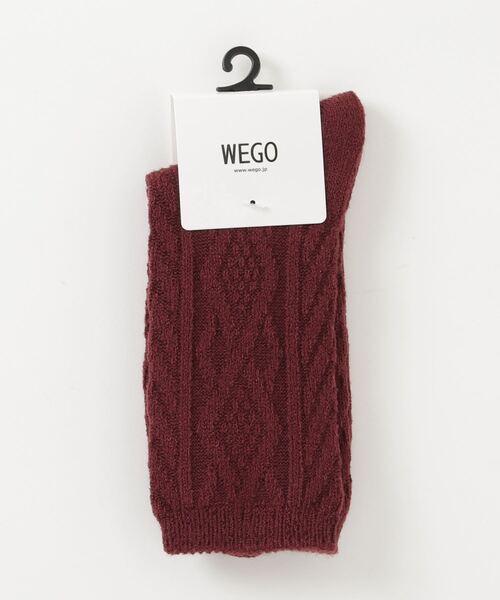 WEGO（ウィゴー）の「WEGO/ケーブルソックス（ソックス/靴下・レディース・ブルー/グレー/ブラック/パープル/ホワイト/ライトブラウン/ワイン/ブラウン系その他/グリーン系その他/マスタード・FREE）」の11枚目の写真