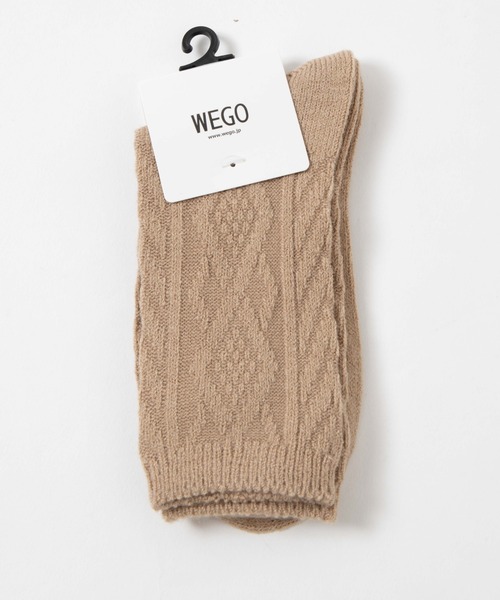 WEGO（ウィゴー）の「WEGO/ケーブルソックス（ソックス/靴下・レディース・ブルー/グレー/ブラック/パープル/ホワイト/ライトブラウン/ワイン/ブラウン系その他/グリーン系その他/マスタード・FREE）」の22枚目の写真