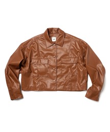 【akuR/2020AW】フェイクレザージャケット(セットアップ対応)