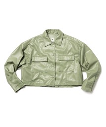 【akuR/2020AW】フェイクレザージャケット(セットアップ対応)
