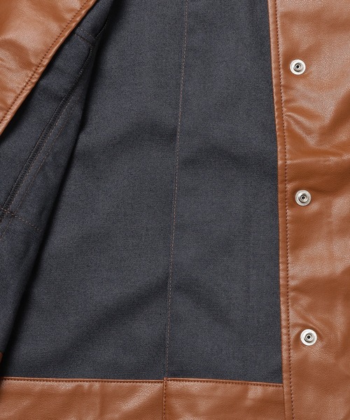 akuR(アクル)の「【akuR/2020AW】フェイクレザージャケット(セットアップ対応)(ブルゾン・レディース・ブラウン/グリーン/ダークブラウン・FREE)」の18枚目の写真
