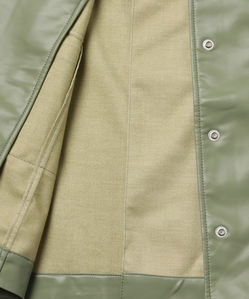 akuR(アクル)の「【akuR/2020AW】フェイクレザージャケット(セットアップ対応)(ブルゾン・レディース・ブラウン/グリーン/ダークブラウン・FREE)」の19枚目の写真