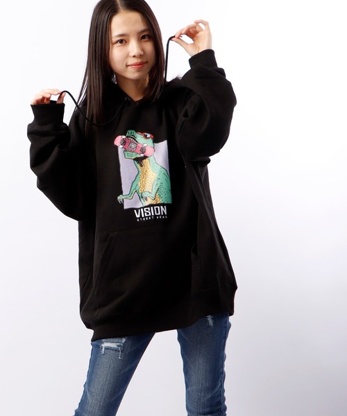 VISION STREET WEAR(ヴィジョンストリートウェア)の「【VISION STREET WEAR】裏毛プリントパーカー(パーカー・メンズ・ホワイト/ブラック/ベージュ/パープル/ブルー/ホワイト系その他/ブラック系その他/パープル系その他・LL/M/L)」の5枚目の写真