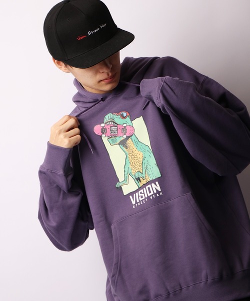 VISION STREET WEAR(ヴィジョンストリートウェア)の「【VISION STREET WEAR】裏毛プリントパーカー(パーカー・メンズ・ホワイト/ブラック/ベージュ/パープル/ブルー/ホワイト系その他/ブラック系その他/パープル系その他・LL/M/L)」の8枚目の写真