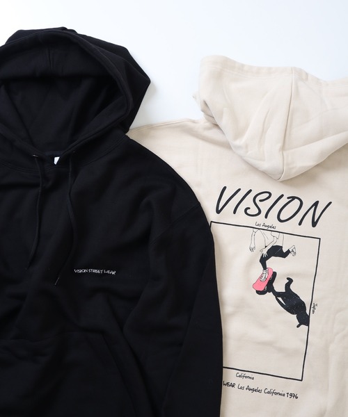 VISION STREET WEAR(ヴィジョンストリートウェア)の「【VISION STREET WEAR】裏毛プリントパーカー(パーカー・メンズ・ホワイト/ブラック/ベージュ/パープル/ブルー/ホワイト系その他/ブラック系その他/パープル系その他・LL/M/L)」の9枚目の写真