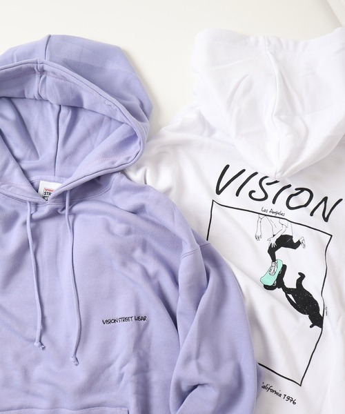 VISION STREET WEAR(ヴィジョンストリートウェア)の「【VISION STREET WEAR】裏毛プリントパーカー(パーカー・メンズ・ホワイト/ブラック/ベージュ/パープル/ブルー/ホワイト系その他/ブラック系その他/パープル系その他・LL/M/L)」の10枚目の写真