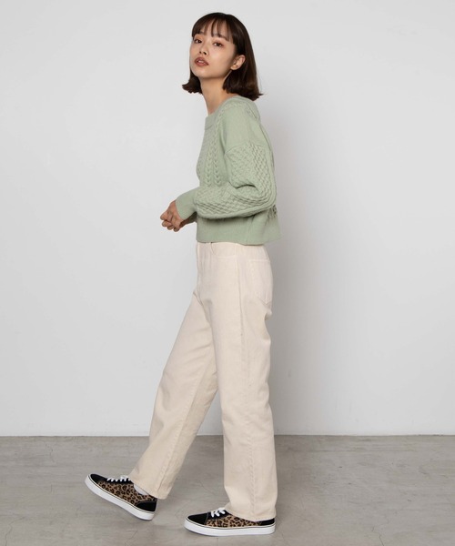 WEGO（ウィゴー）の「WEGO/ケーブルマルチwayショートニット（ニット/セーター・レディース・アイボリー/グリーン系その他・FREE）」の13枚目の写真