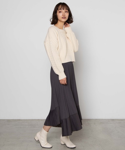 WEGO（ウィゴー）の「WEGO/ケーブルマルチwayショートニット（ニット/セーター・レディース・アイボリー/グリーン系その他・FREE）」の18枚目の写真