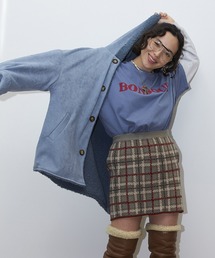 Bonjour Girl（ボンジュールガール）の「【Bonjour Girl/ボンジュールガール】２WAYニットチェックスカート（スカート）」