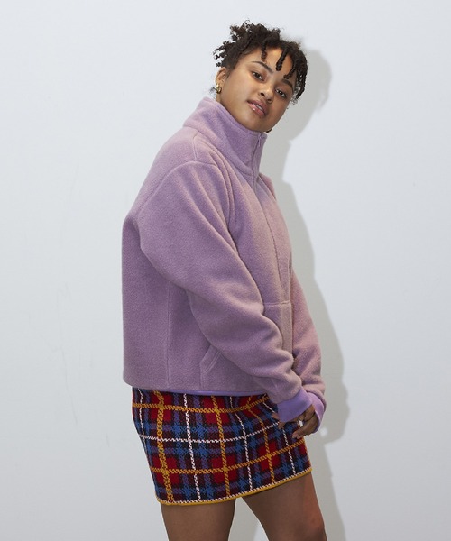 Bonjour Girl（ボンジュールガール）の「【Bonjour Girl/ボンジュールガール】２WAYニットチェックスカート（スカート・レディース・ベージュ/グレー/レッド・FREE）」の3枚目の写真