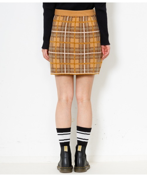 Bonjour Girl（ボンジュールガール）の「【Bonjour Girl/ボンジュールガール】２WAYニットチェックスカート（スカート・レディース・ベージュ/グレー/レッド・FREE）」の19枚目の写真