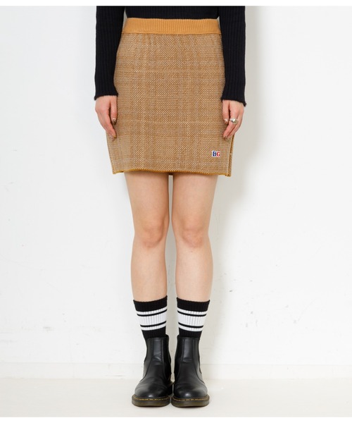 Bonjour Girl（ボンジュールガール）の「【Bonjour Girl/ボンジュールガール】２WAYニットチェックスカート（スカート・レディース・ベージュ/グレー/レッド・FREE）」の22枚目の写真