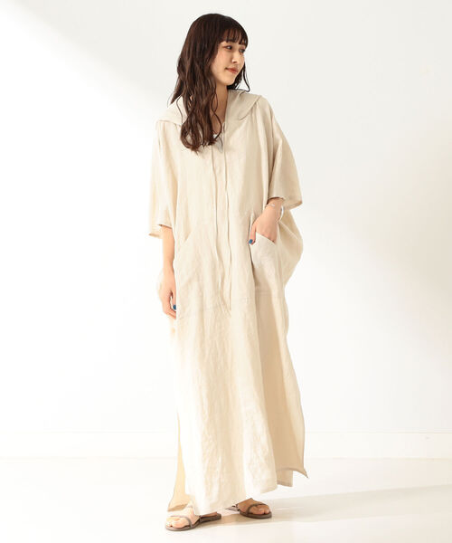 Demi-Luxe BEAMS(デミルクス ビームス)の「DOU BOCHI Eric Bergere / Saliers リネンワンピース(ワンピース・レディース・ブラック/ホワイト系その他5・ONE SIZE)」の19枚目の写真