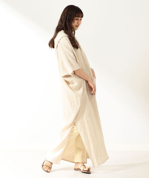 Demi-Luxe BEAMS(デミルクス ビームス)の「DOU BOCHI Eric Bergere / Saliers リネンワンピース(ワンピース・レディース・ブラック/ホワイト系その他5・ONE SIZE)」の18枚目の写真
