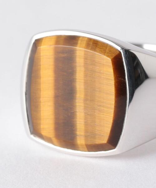TOM WOOD（トムウッド）の「＜TOM WOOD（トムウッド）＞ TIGER EYE C M/リング □□ ¨（リング・メンズ・ブラウン・58/60）」の3枚目の写真