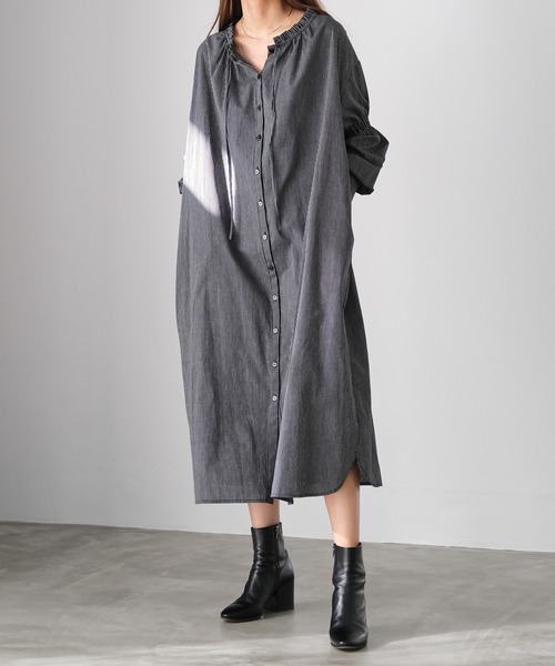 【新品・タグ付き】 AKTE エマワンピース ストライプ AKTE（アクテ）の「エマワンピース（ワンピース）」 - WEAR