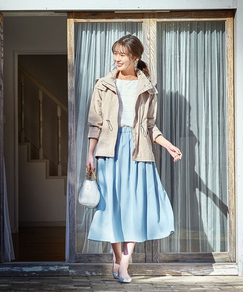J.PRESS Ladies(J.プレス レディス)の「【洗える】シックアンドシンボイル フレアスカート(スカート・レディース・スモーキーグリーン系/ネイビー系/ベージュ系・XS/XXS/S)」の8枚目の写真