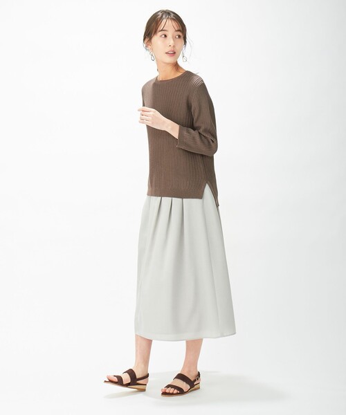 J.PRESS Ladies(J.プレス レディス)の「【洗える】シックアンドシンボイル フレアスカート(スカート・レディース・スモーキーグリーン系/ネイビー系/ベージュ系・XS/XXS/S)」の13枚目の写真