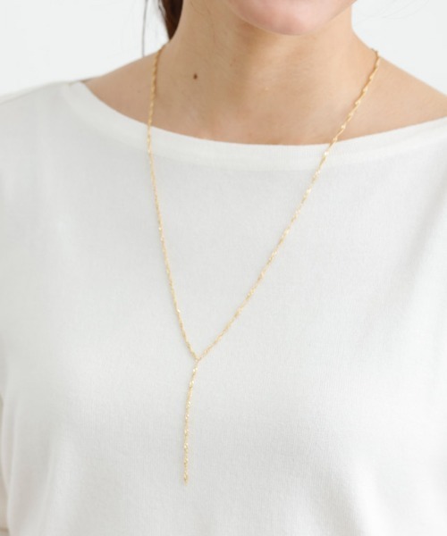 Pierrot(ピエロ)の「ツイストチェーンYラインネックレス(ネックレス・レディース・シルバー/ゴールド・FREE)」の2枚目の写真