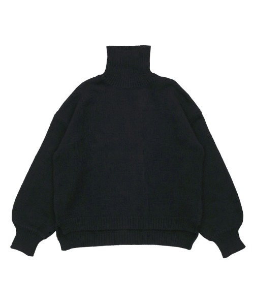 select MOCA（セレクトモカ）の「ハイネックルーズオーバーニット（ニット/セーター・レディース・ブラック/レッド/オリーブ/アイボリー・FREE）」の12枚目の写真