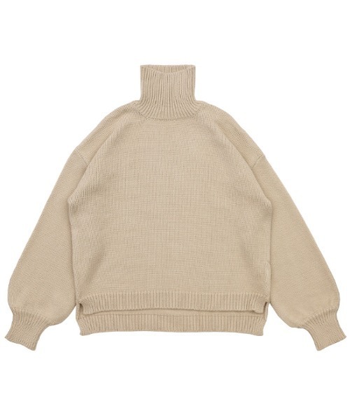 select MOCA（セレクトモカ）の「ハイネックルーズオーバーニット（ニット/セーター・レディース・ブラック/レッド/オリーブ/アイボリー・FREE）」の13枚目の写真