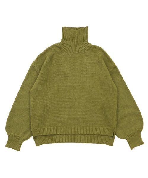 select MOCA（セレクトモカ）の「ハイネックルーズオーバーニット（ニット/セーター・レディース・ブラック/レッド/オリーブ/アイボリー・FREE）」の10枚目の写真