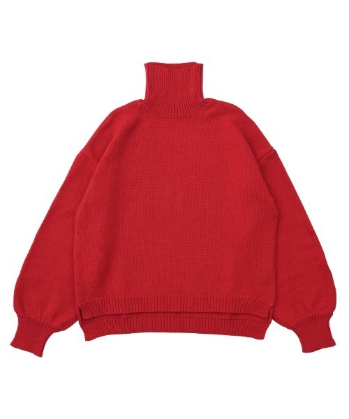 select MOCA（セレクトモカ）の「ハイネックルーズオーバーニット（ニット/セーター・レディース・ブラック/レッド/オリーブ/アイボリー・FREE）」の11枚目の写真