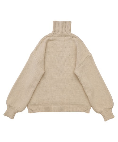 select MOCA（セレクトモカ）の「ハイネックルーズオーバーニット（ニット/セーター・レディース・ブラック/レッド/オリーブ/アイボリー・FREE）」の14枚目の写真