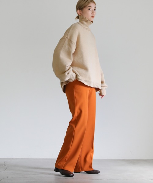 select MOCA（セレクトモカ）の「ハイネックルーズオーバーニット（ニット/セーター・レディース・ブラック/レッド/オリーブ/アイボリー・FREE）」の22枚目の写真