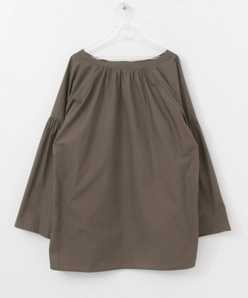 LAATO（ラート）の「FOLDING FAN BLOUSE（シャツ/ブラウス・レディース・ブラウン/チャコールグレー・FREE）」の14枚目の写真