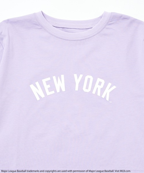 BACK TO THE FIELD（バック トゥー ザ フィールド）の「【MLB】フレアスリーブロゴTシャツ（Tシャツ/カットソー・レディース・ブラック/オフホワイト/パープル・FREE）」の5枚目の写真