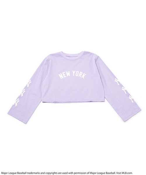 BACK TO THE FIELD（バック トゥー ザ フィールド）の「【MLB】フレアスリーブロゴTシャツ（Tシャツ/カットソー・レディース・ブラック/オフホワイト/パープル・FREE）」の8枚目の写真