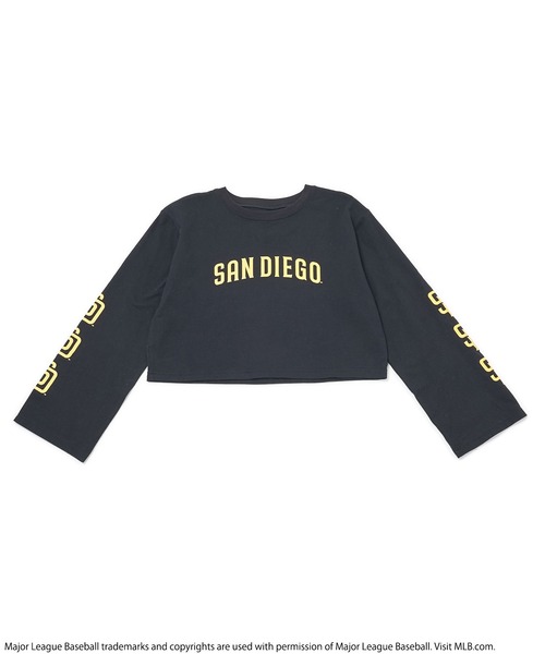 BACK TO THE FIELD（バック トゥー ザ フィールド）の「【MLB】フレアスリーブロゴTシャツ（Tシャツ/カットソー・レディース・ブラック/オフホワイト/パープル・FREE）」の18枚目の写真