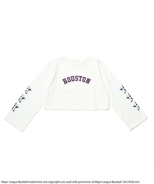 BACK TO THE FIELD（バック トゥー ザ フィールド）の「【MLB】フレアスリーブロゴTシャツ（Tシャツ/カットソー・レディース・ブラック/オフホワイト/パープル・FREE）」の17枚目の写真