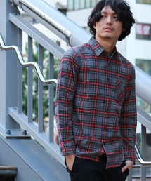 GIORDANO | [GIORDANO]ライオン刺繍フランネルタータンチェックシャツ(シャツ/ブラウス)