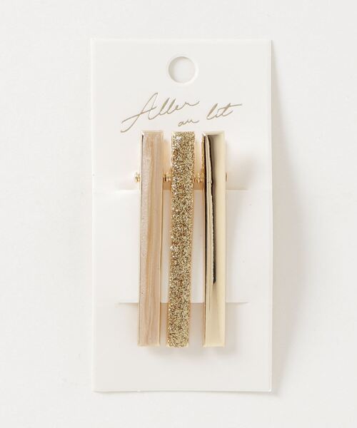 aller au lit(アレオリ)の「FT:aller au lit(アレオリ) クリップ3本セット(バレッタ/ヘアクリップ・レディース・ブラック/ゴールド・FREE)」の5枚目の写真