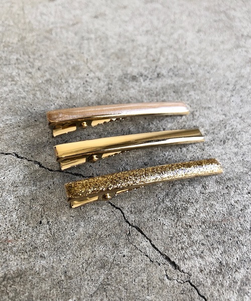 aller au lit(アレオリ)の「FT:aller au lit(アレオリ) クリップ3本セット(バレッタ/ヘアクリップ・レディース・ブラック/ゴールド・FREE)」の7枚目の写真