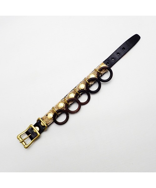 GARA（ガラ）の「GARA:RING PASTORAL WRISTBAND（バングル/リストバンド・メンズ・ブラック・FREE）」の2枚目の写真