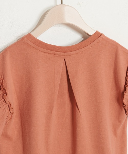 DISCOAT（ディスコート）の「USAコットン肩フリルワンピース（ワンピース・キッズ・ライム/オレンジ/モカ/チャコールグレー・140/130/120）」の7枚目の写真