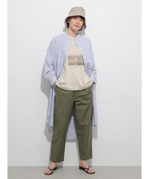 AMERICAN HOLIC(アメリカンホリック)の「スタンドカラーシアーシャツワンピース *●(シャツワンピース・レディース・オフホワイト/ストライプ/ラベンダー/アイボリー・FREE)」の20枚目の写真