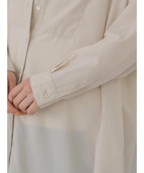 AMERICAN HOLIC(アメリカンホリック)の「スタンドカラーシアーシャツワンピース *●(シャツワンピース・レディース・オフホワイト/ストライプ/ラベンダー/アイボリー・FREE)」の13枚目の写真